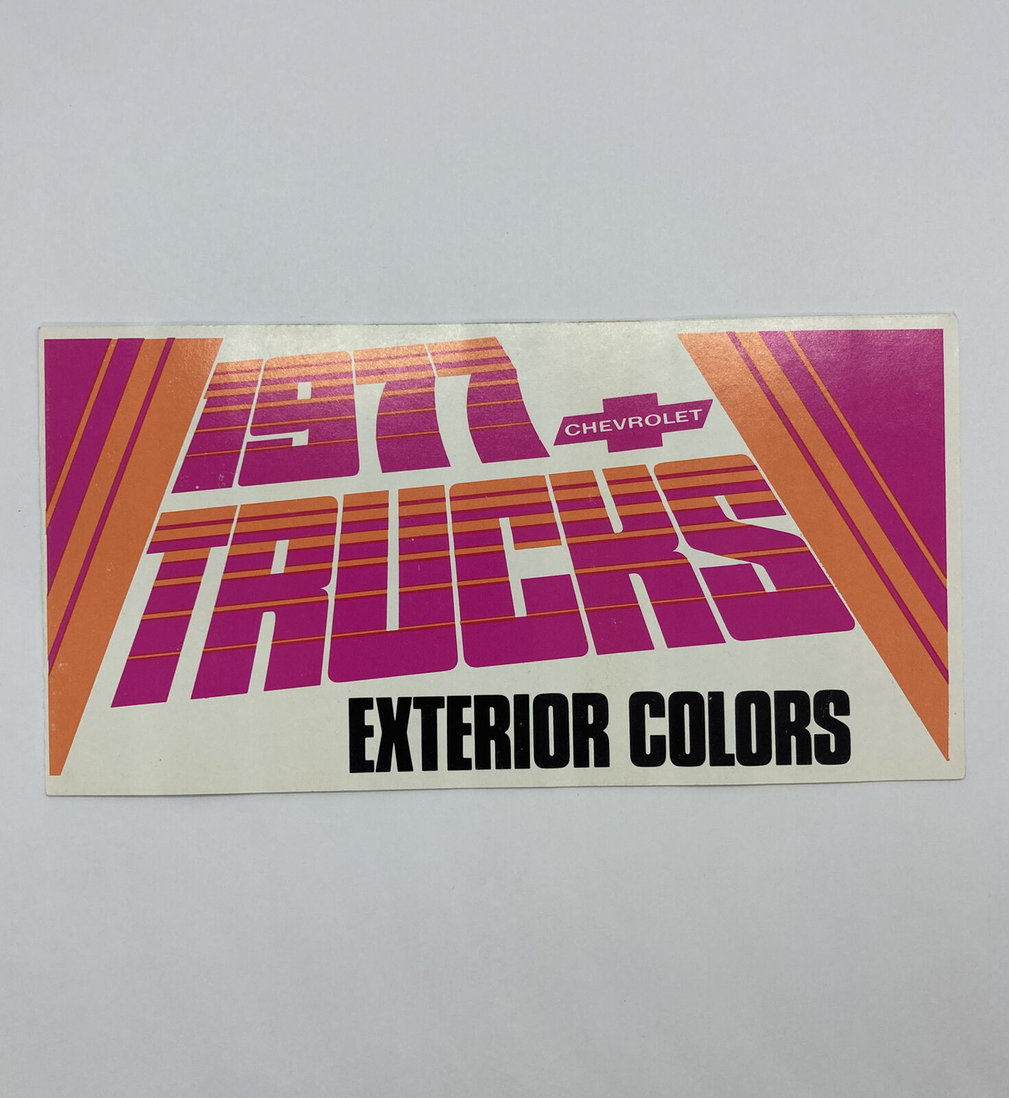 1977 Chevrolet truck exterior colors catalog Litho USA