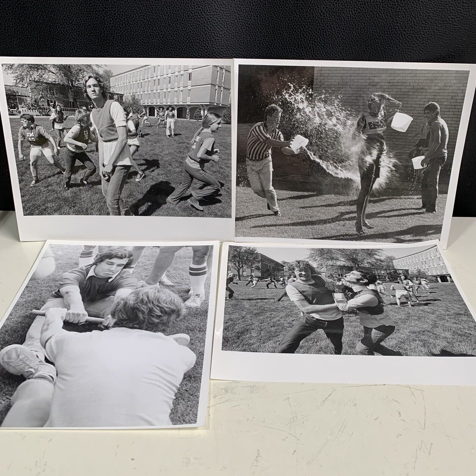 Vintage College Kids Having Fun Photos, 8x10 Photographs Black And White. 