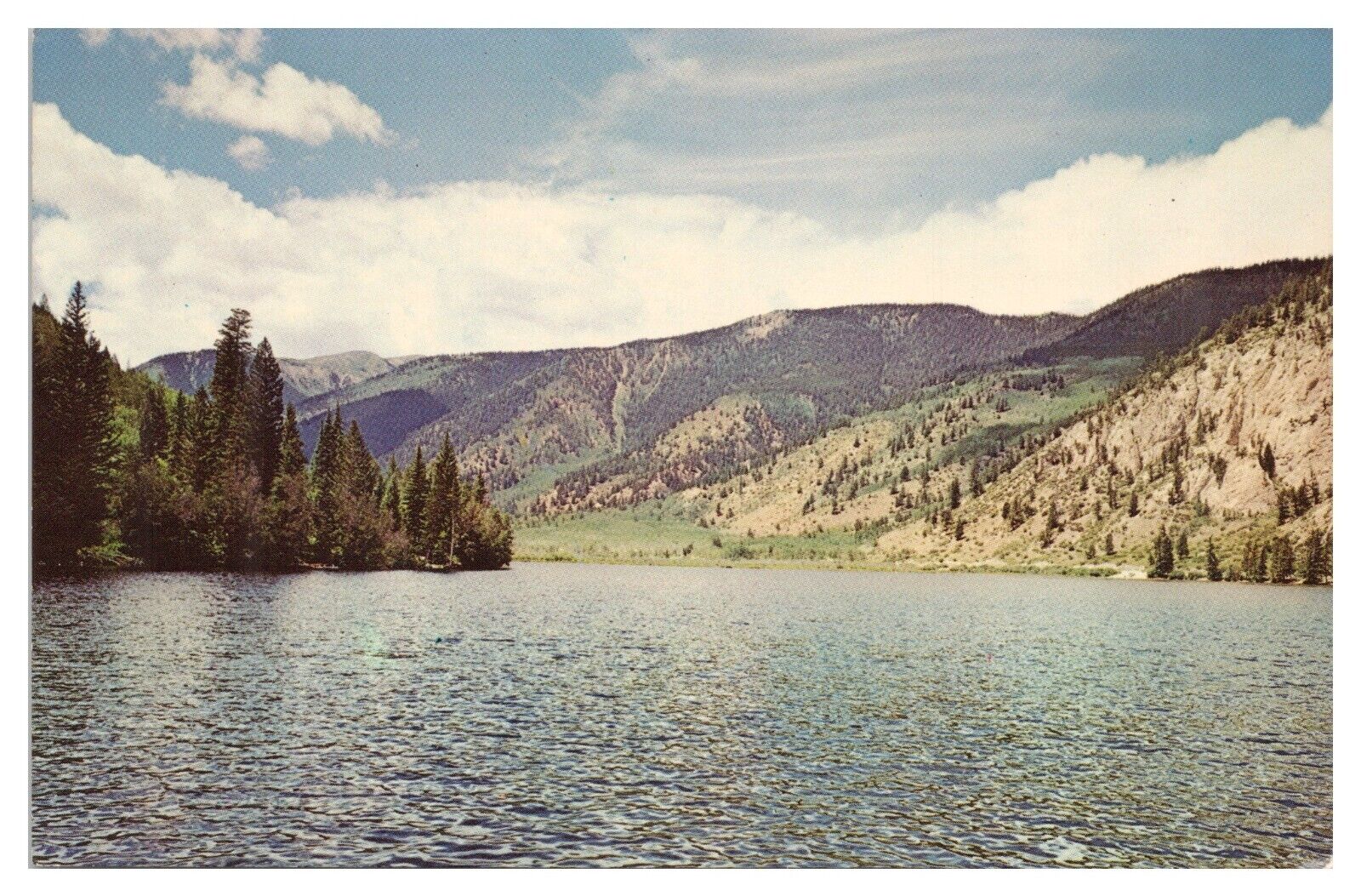 Vintage Cottonwood Lake Camping Area Postcard c1969 Buena Vista Colorado