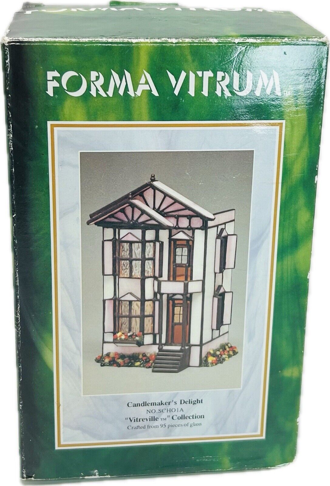 Forma Vitrum Vitreville Candlemaker’s Delight  In Box w/ COA Stained Glass