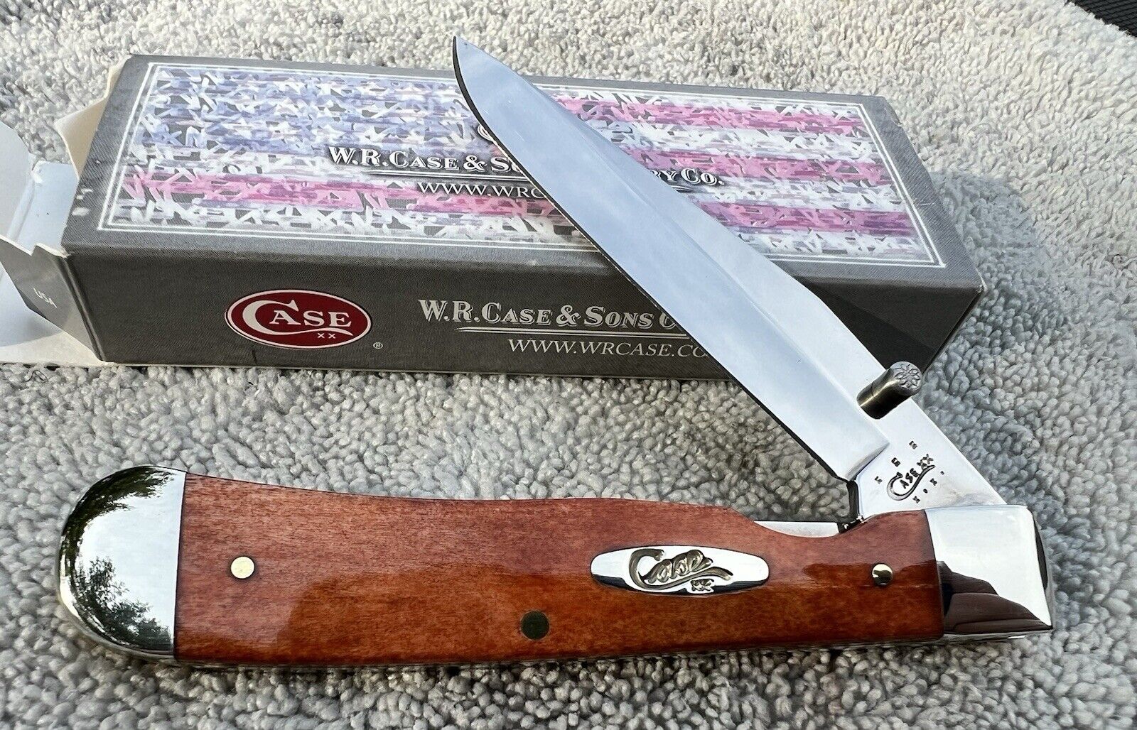 New Old Stock 2013 Case XX Smooth Chestnut Bone Trapperlock Knife W/ Clip 6154LC