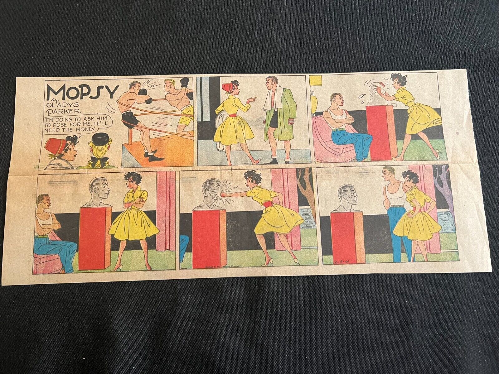 #13 MOPSY by Gladys Parker  Sunday Third Page Comic Strip February 5, 1961