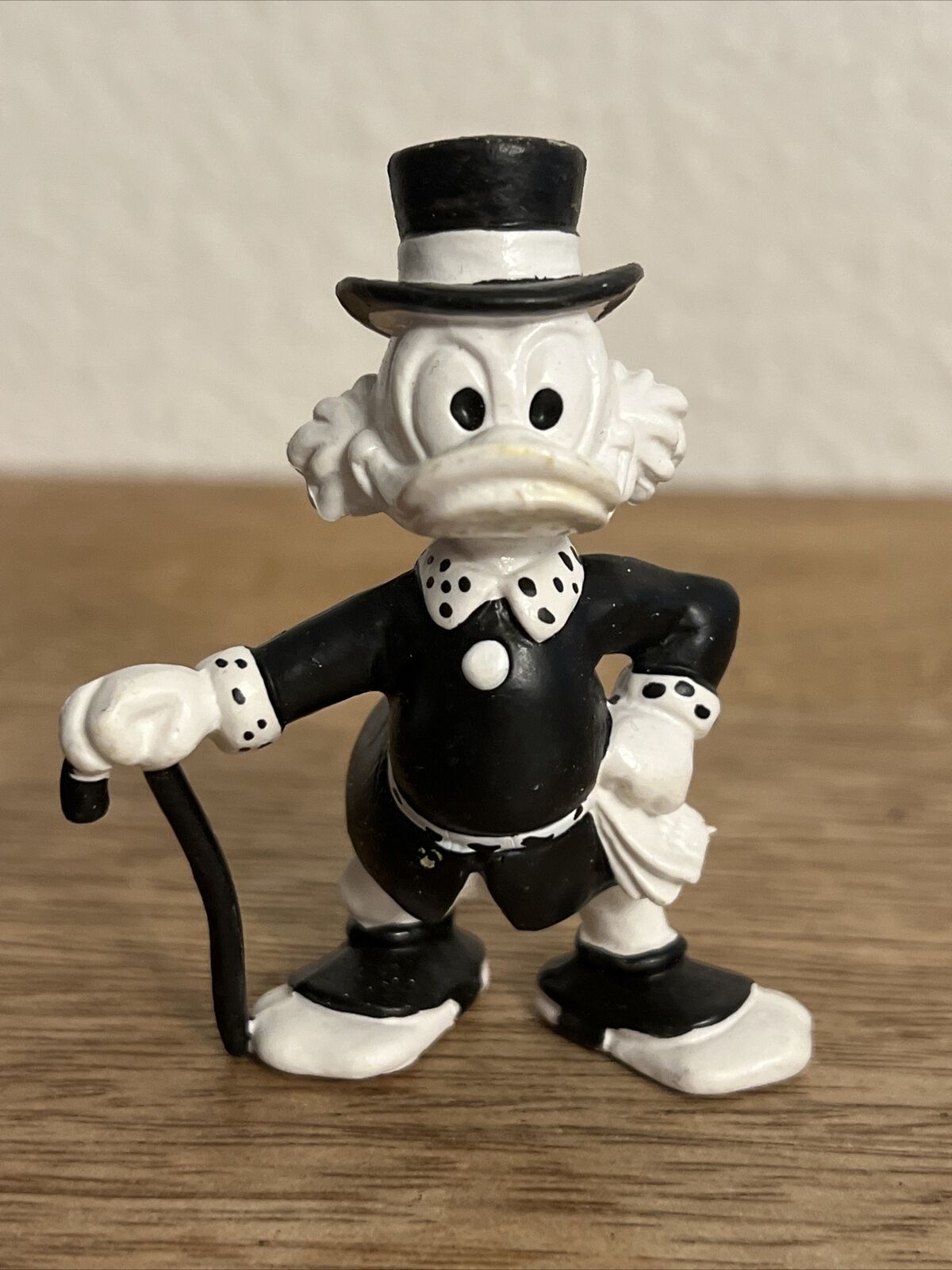 Scrooge Mcduck Black & White Vintage Bully Disney 2.7” Action Figure Rare Toy