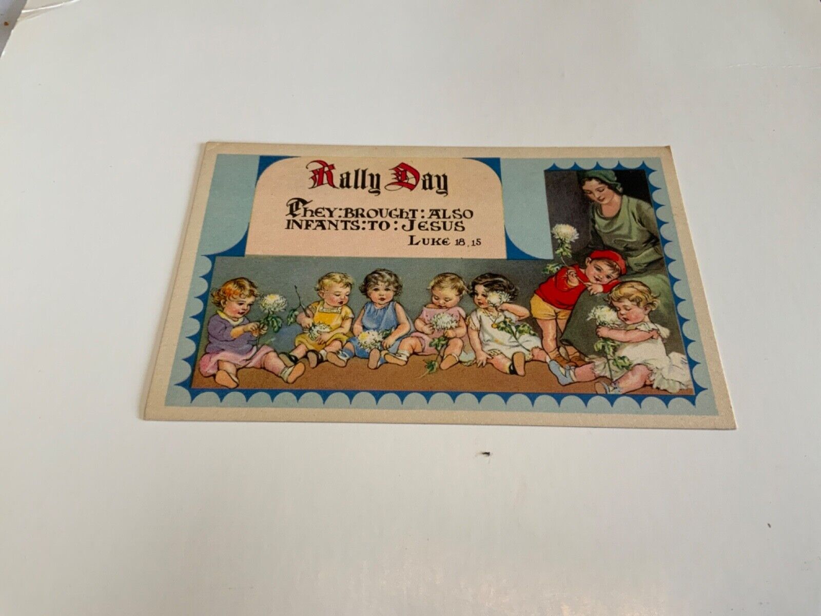 Rally Day ~ Infants, Mother - Unposted Antique Postcard