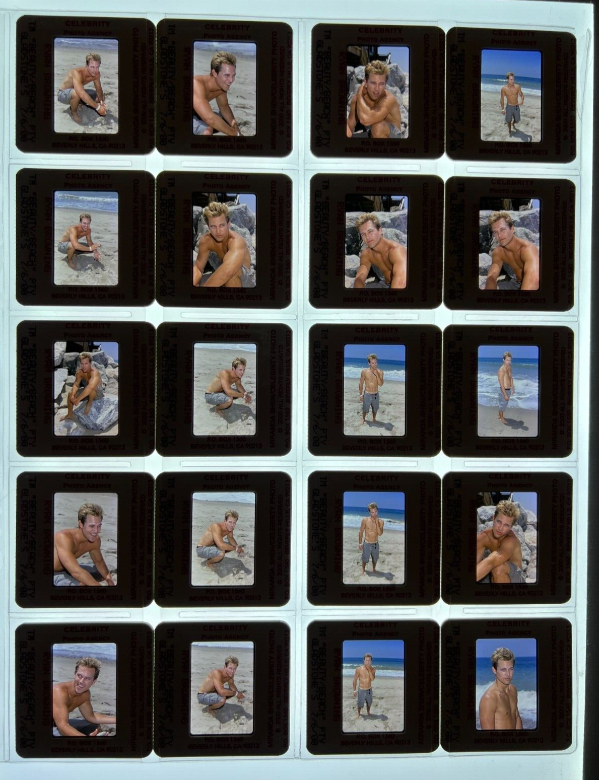 RYAN BROWNING Extreme Days Actor 35mm Slide Photo Lot of 20 slides RB1