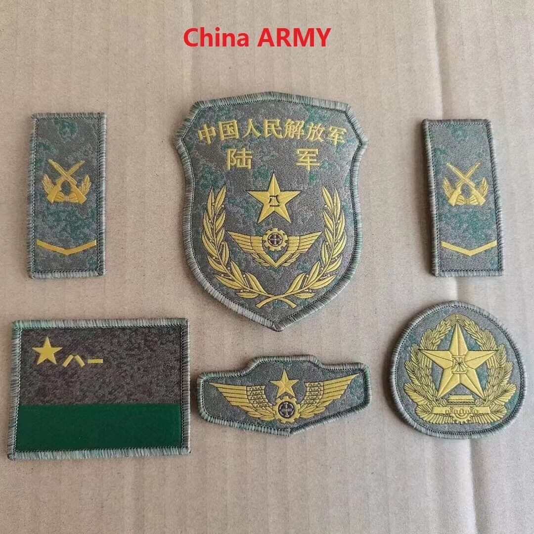 1 set of Chinese type 21 ARMY /Navy / Airforce/ embroidered pins badges patches