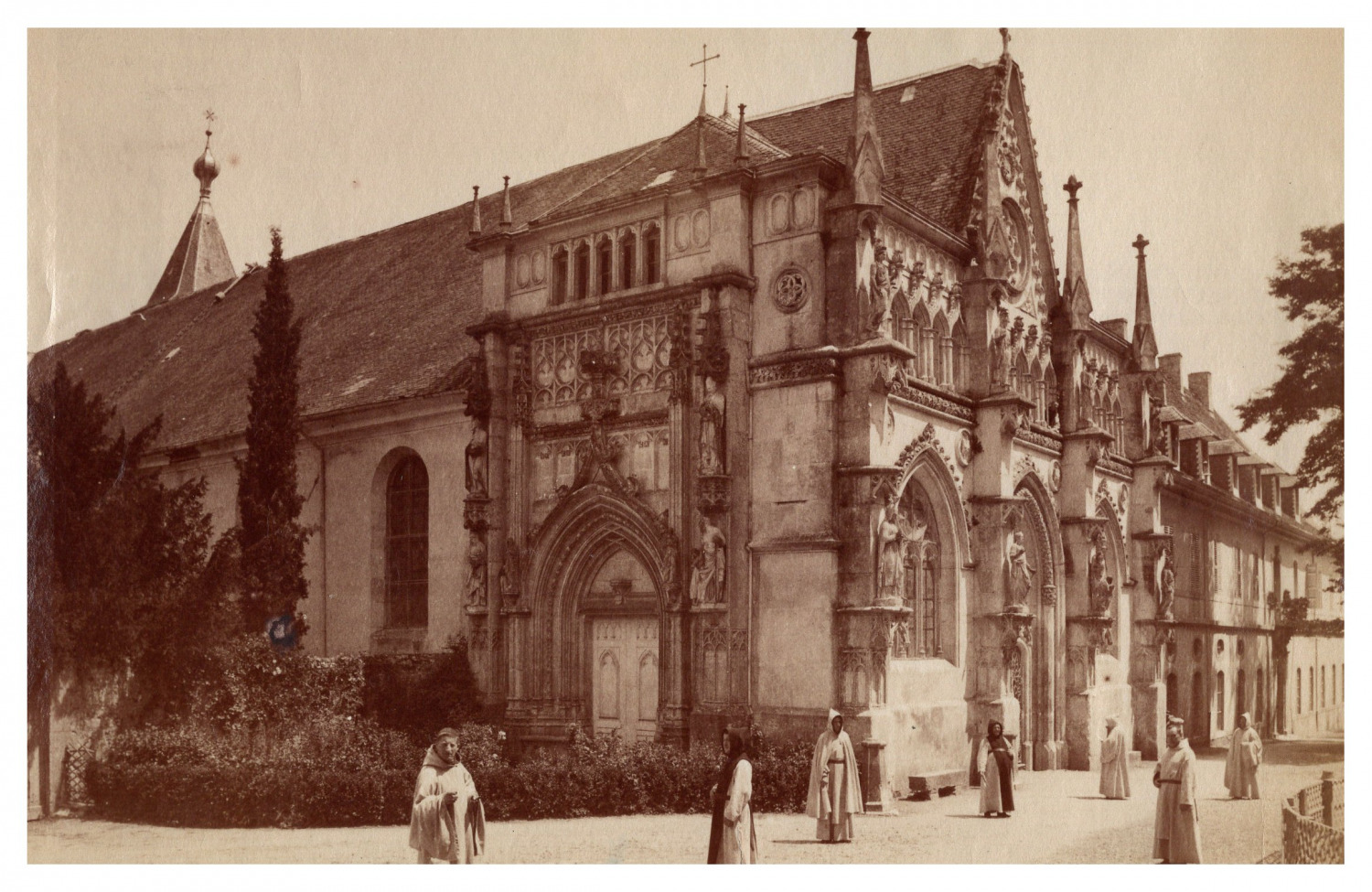 France, Saint-Pierre-de-Curtille, Abbey of Hautecombe, Vintage Print, Approx.