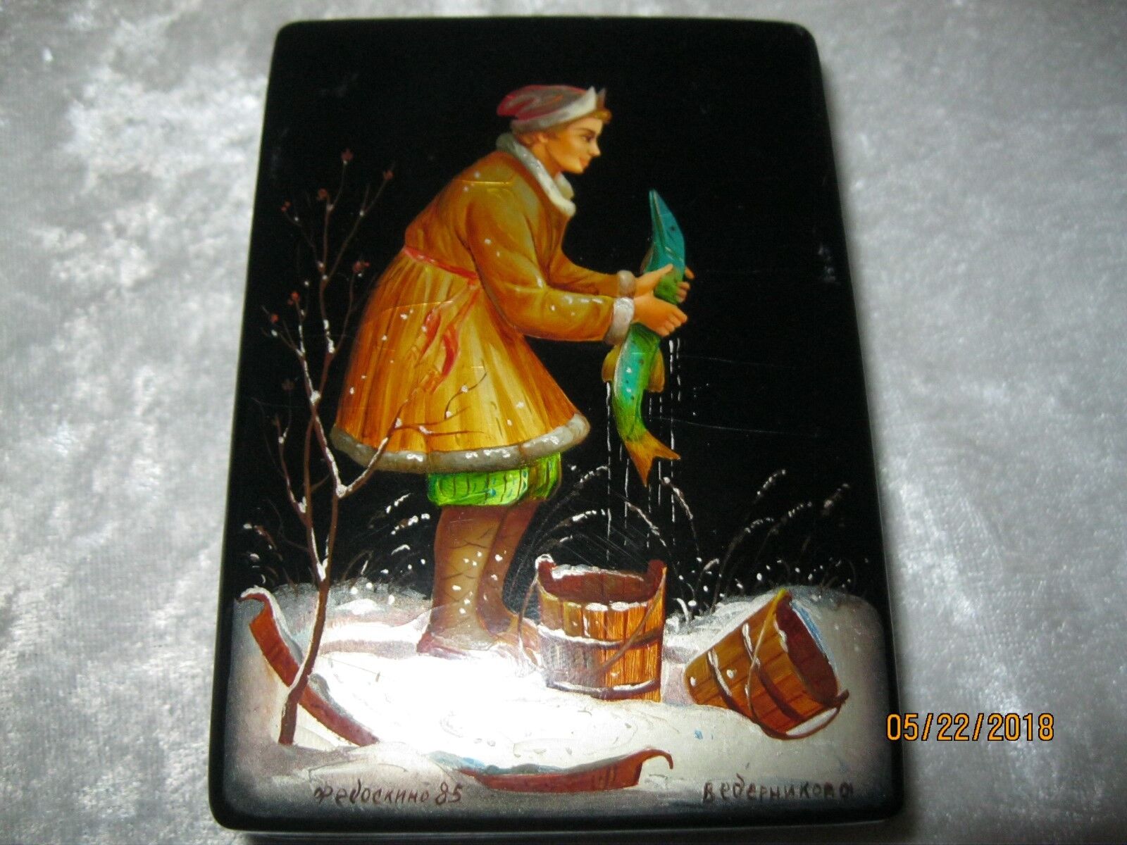 RARE FEDOSKINO HAND PAINTED AND SIGNED NUMBERED LACQUER BOX