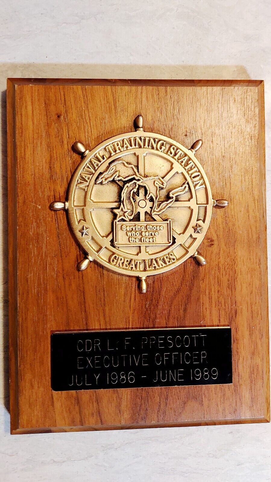 Naval Training Station Great Lakes Haning Plaque
