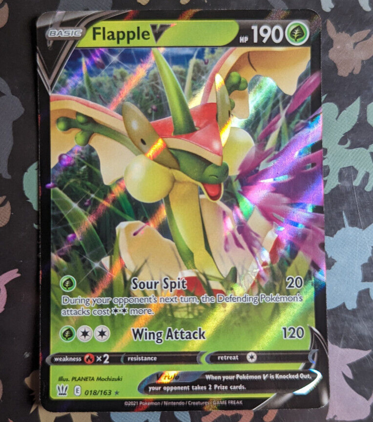 Flapple V 018/163 Ultra Rare Half Art Battle Styles Pokemon Card Near Mint