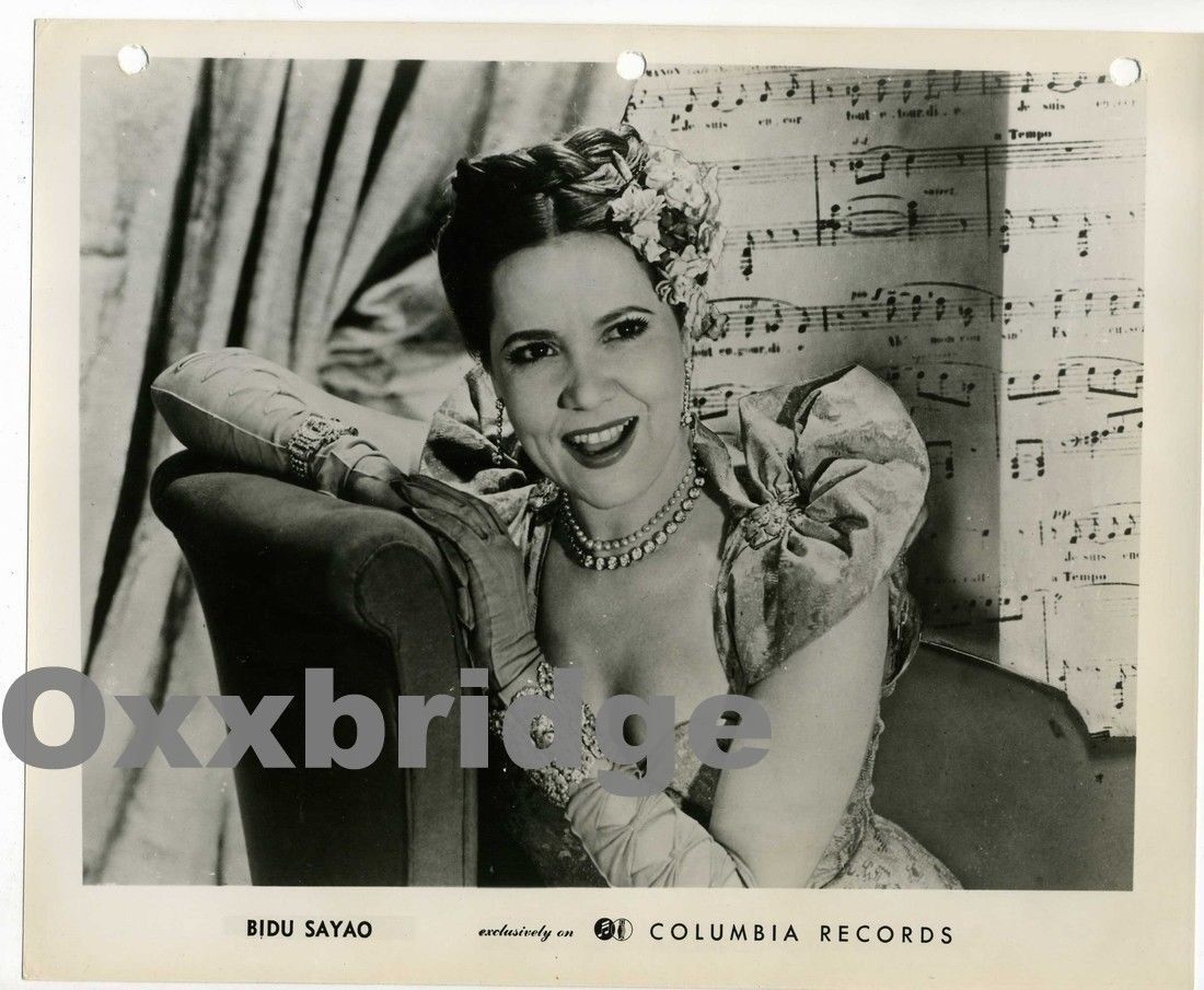 BIDU SAYAO ORIGINAL PHOTO 1940 Brazil Opera Soprano Sayão MET Brazilian Jazz