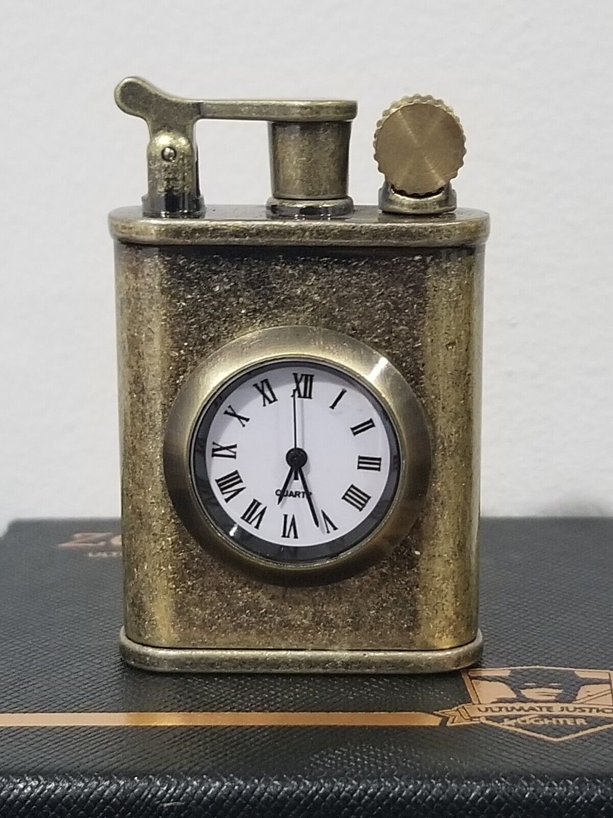 Old Brass Antique Vintage Style Trench Lighter watch 