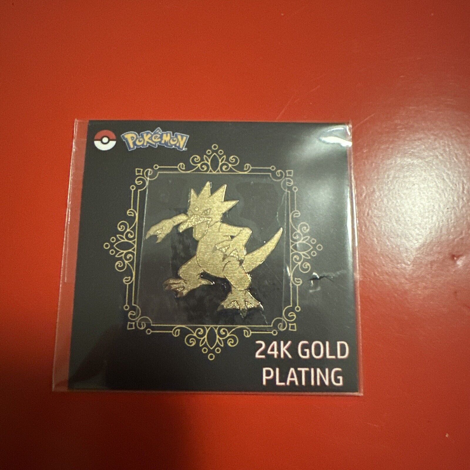 24k gold plated Pokemon Goldduck sticker