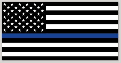 Police Thin Blue Line Decal American Flag bumper sticker Law Enforcement Officer