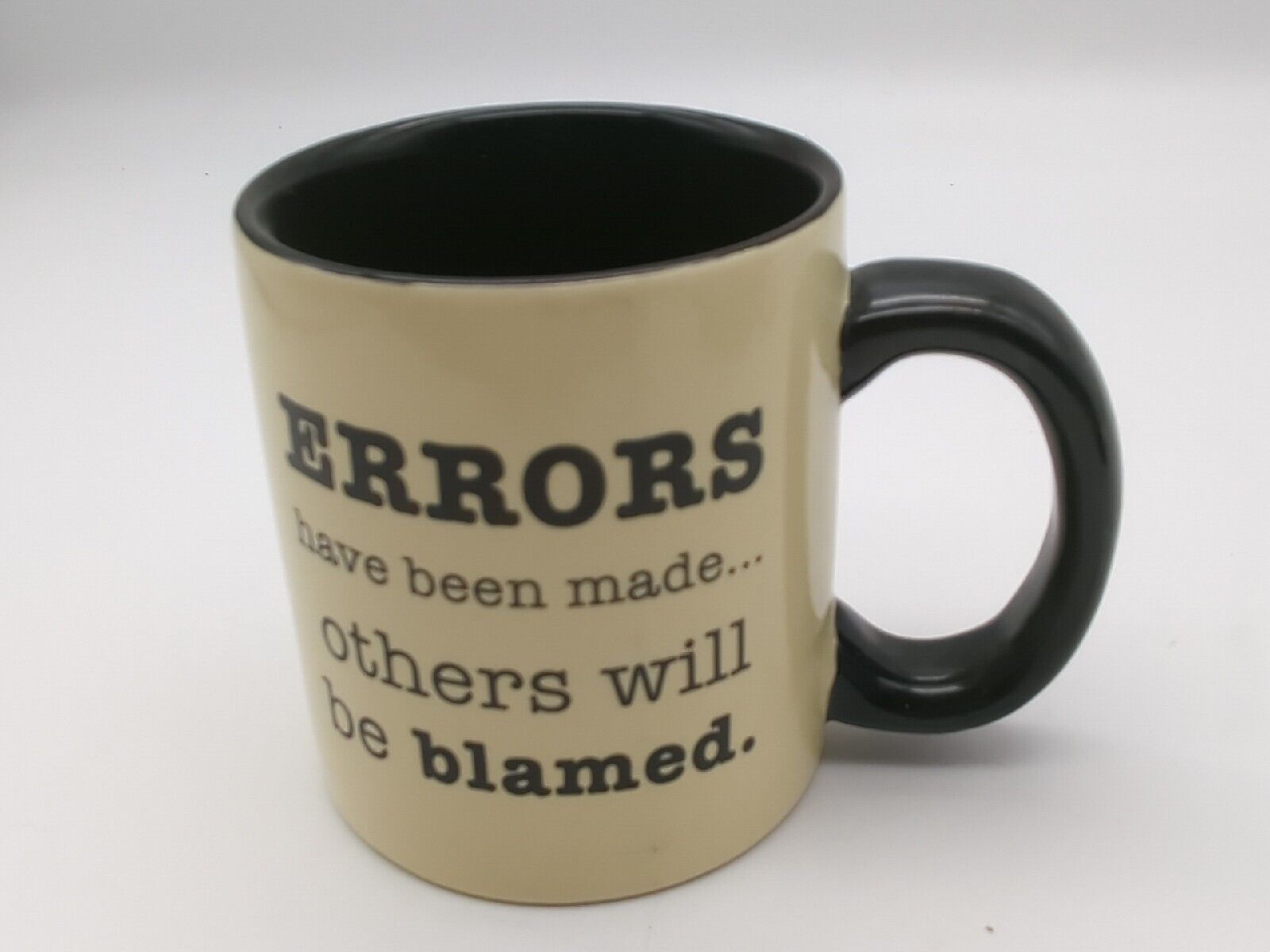 Mug Russ Berrie: Errors Have Been Made... Others Will Be Blamed Cafe Mug Humor