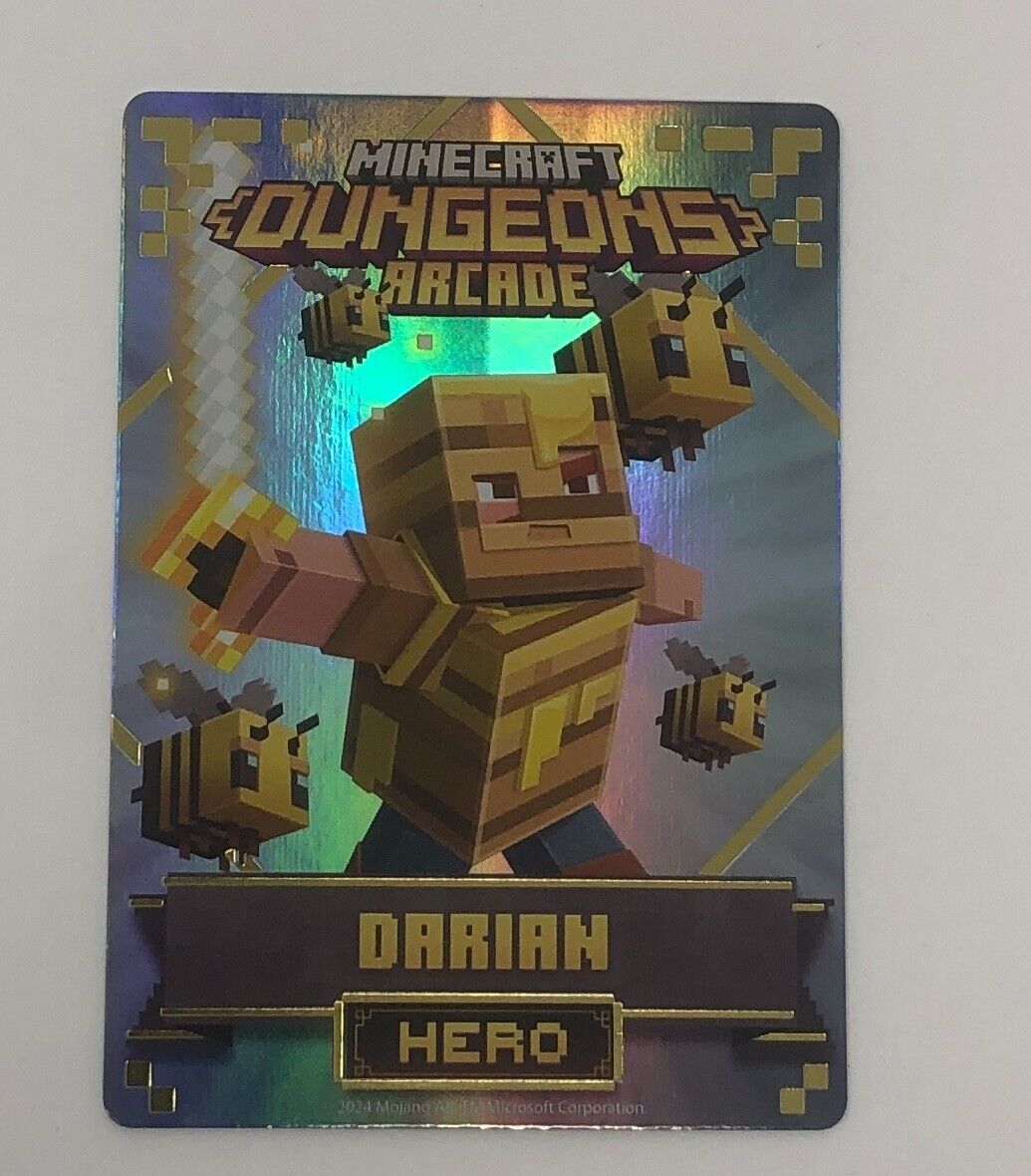 Minecraft Dungeons Arcade Series 3 (#103 Hero: Darian) FOIL Card