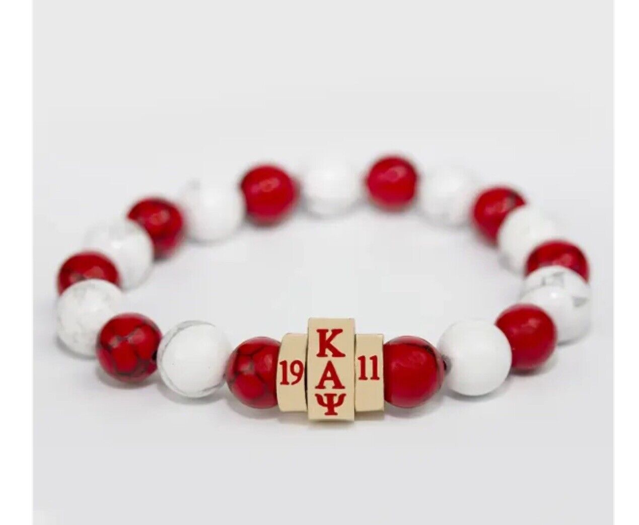 Kappa Alpha Psi Natural Stone Beaded Bracelet