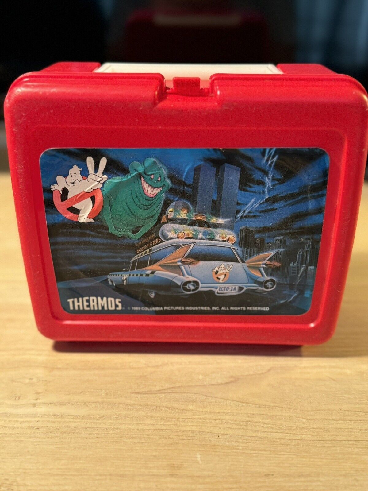 1989 Vintage Ghostbusters 2 Movie Lunchbox w/ Twin Towers (No Thermos)