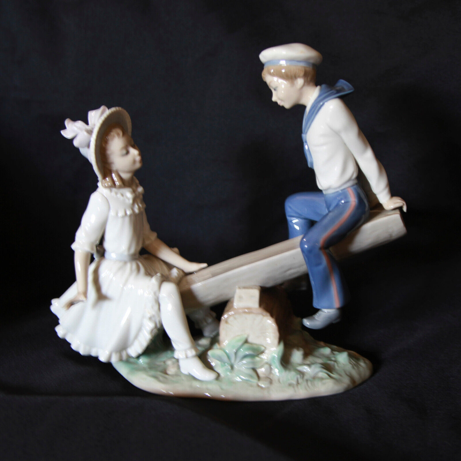 LLADRO Boy and Girl on a Seesaw  #1255  Excellent Condition