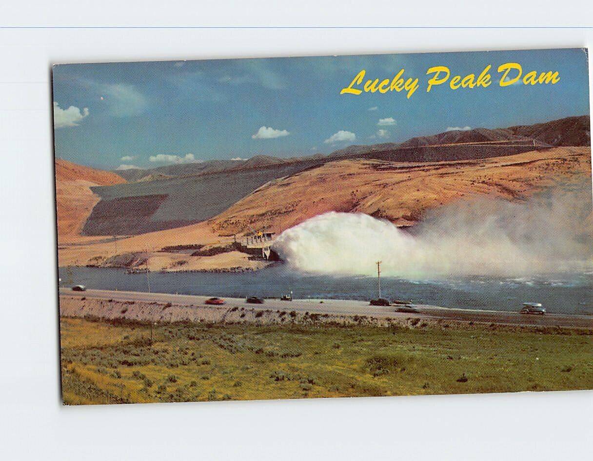 Postcard Lucky Peak Dam Southwest Idaho USA