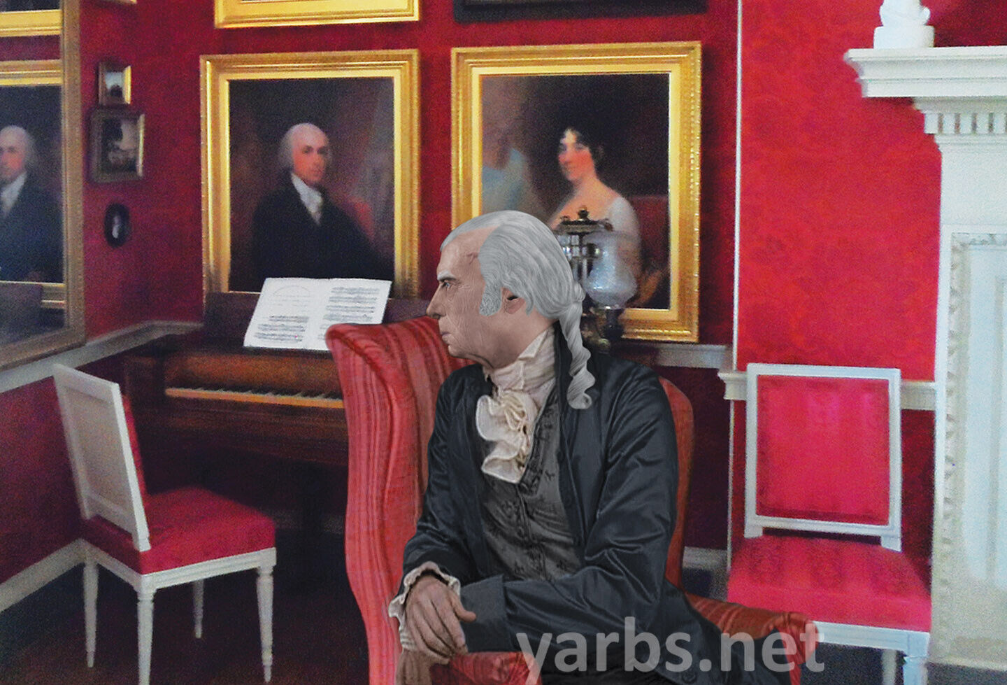 James Madison at Montpelier Postcard based upon life mask Founding Fathers