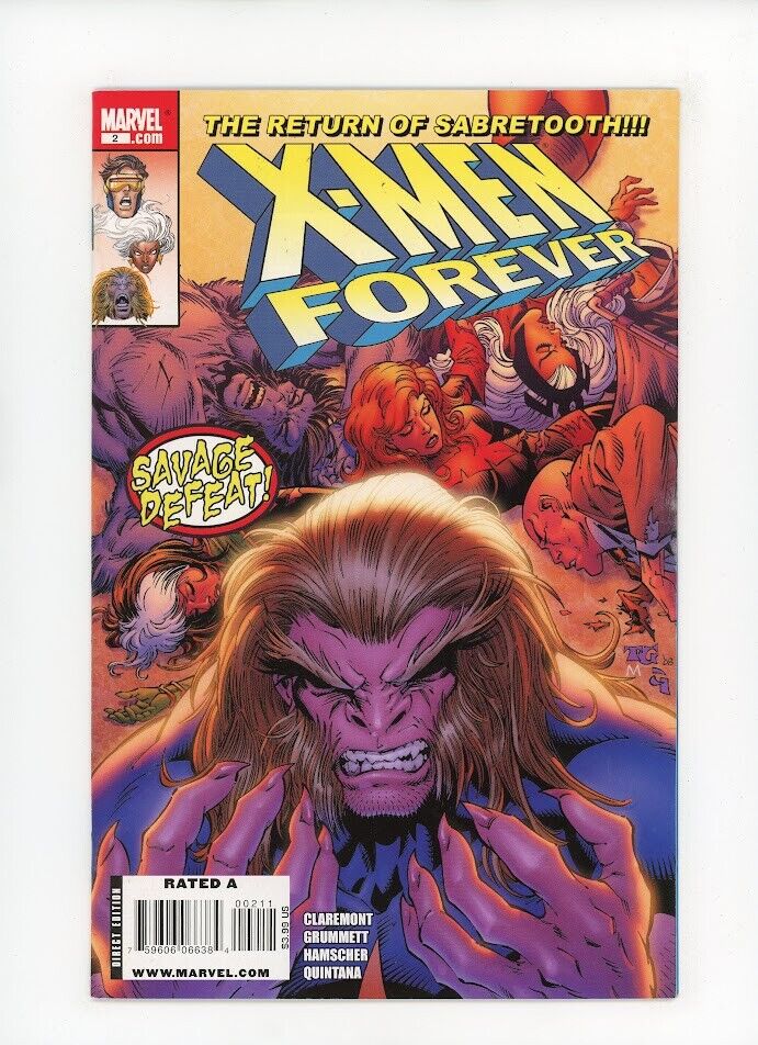 X-Men Forever # 2 Sabretooth Shadowcat SHIELD Aug 2009 Marvel Comics