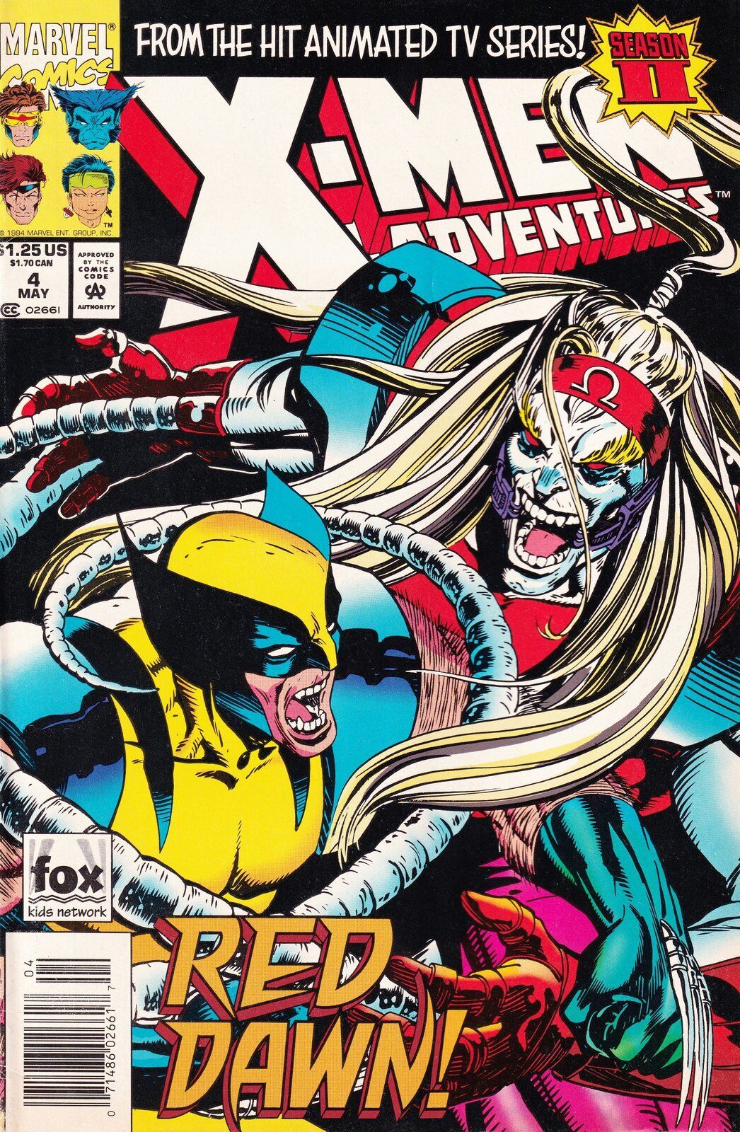 X-Men Adventures II #4 Newsstand Cover Marvel Comics
