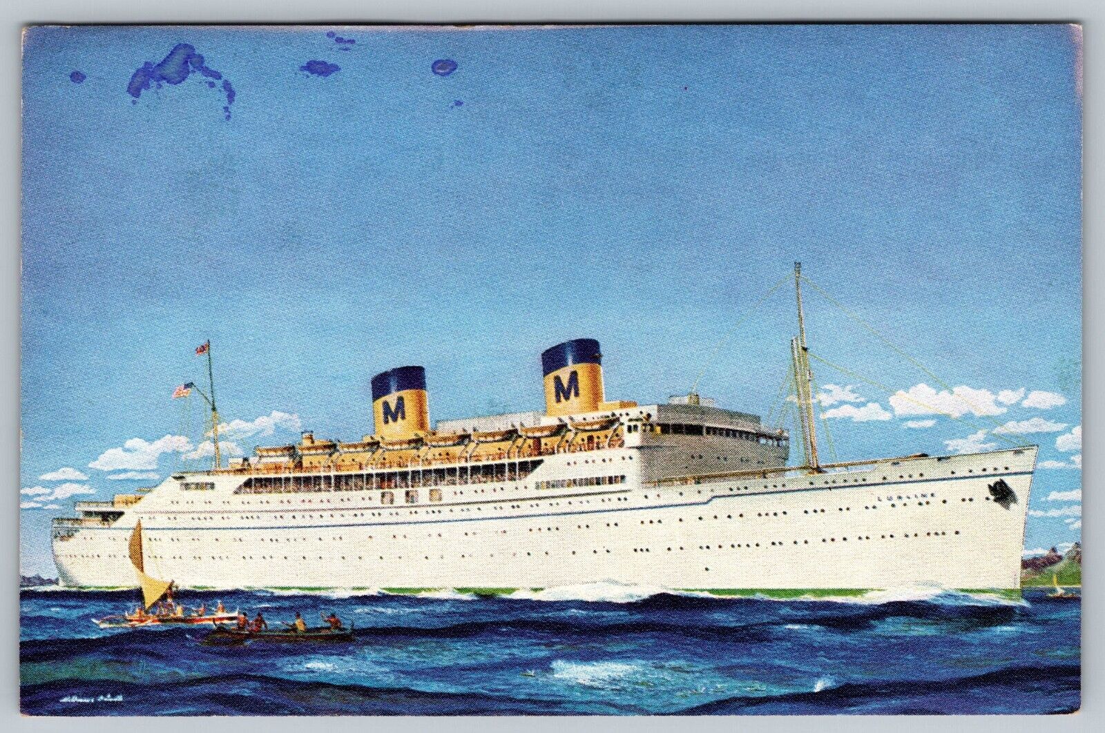Matson Lines SS Lurline Boat Ship PostCard  - C6