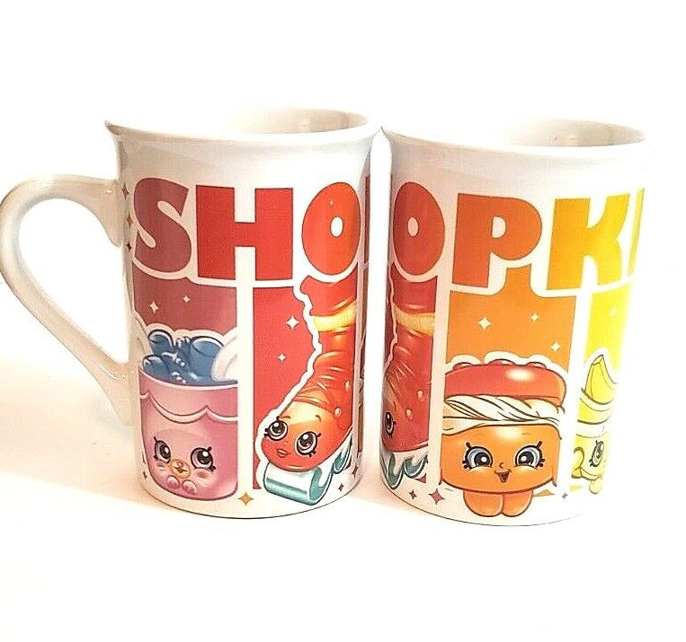 Shopkins 2 Coffee Mugs Characters  Frankford Candy Colorful 2017