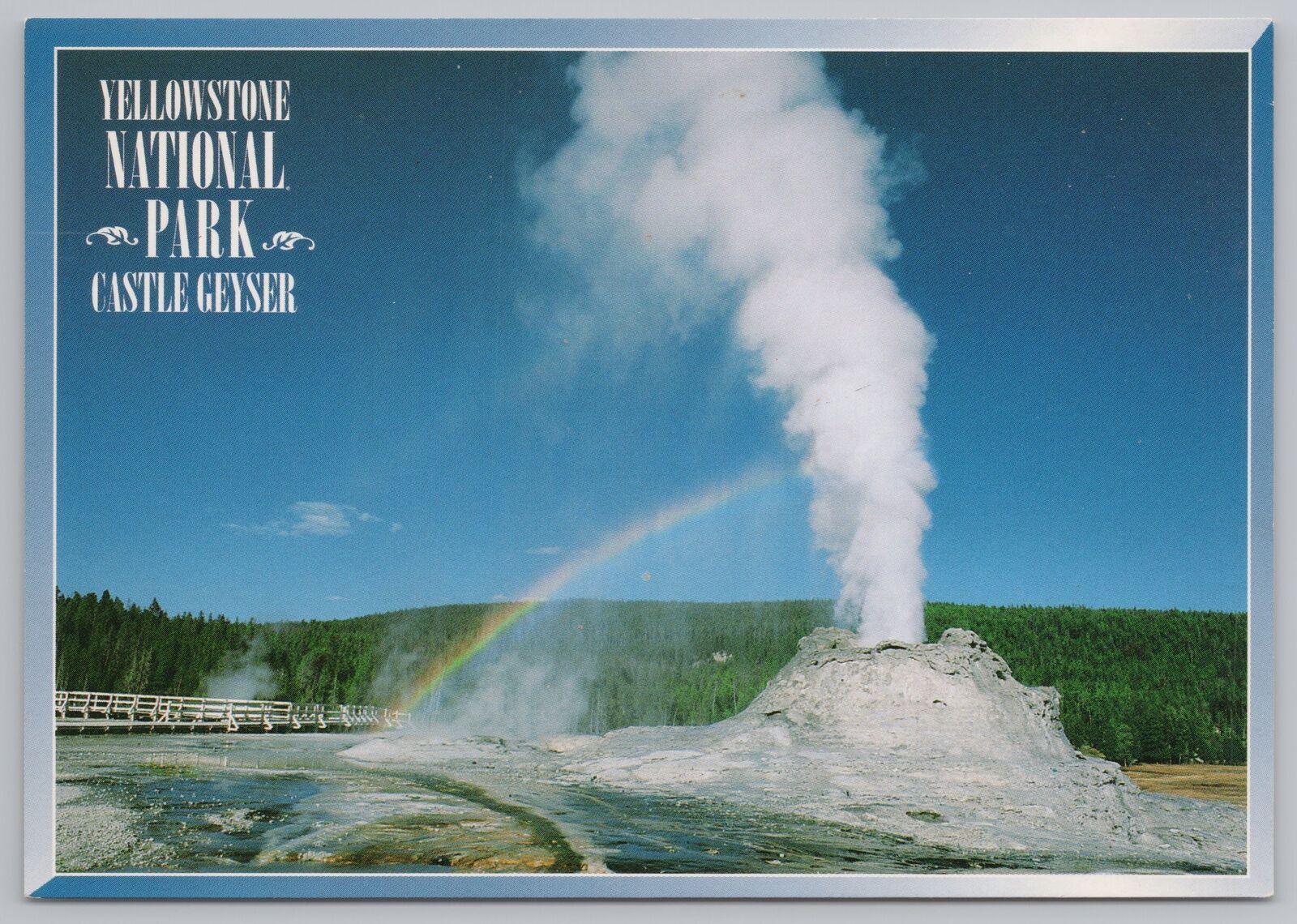 National & State Park~Castle Geyser Yellowstone Park~Continental Postcard