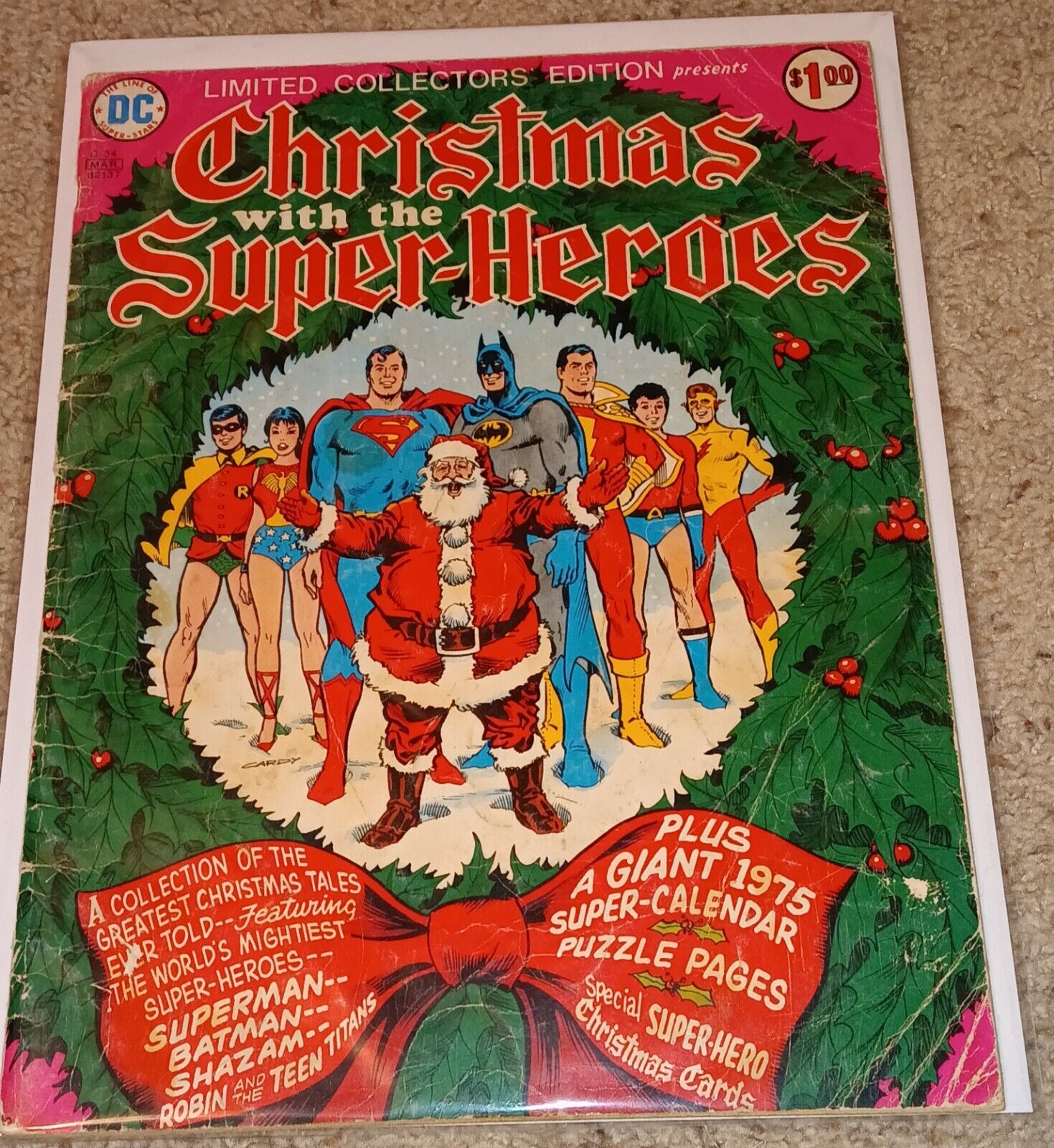 DC Limited Collectors Edition C-34 Christmas with the Superheroes 1975 BronzeAge