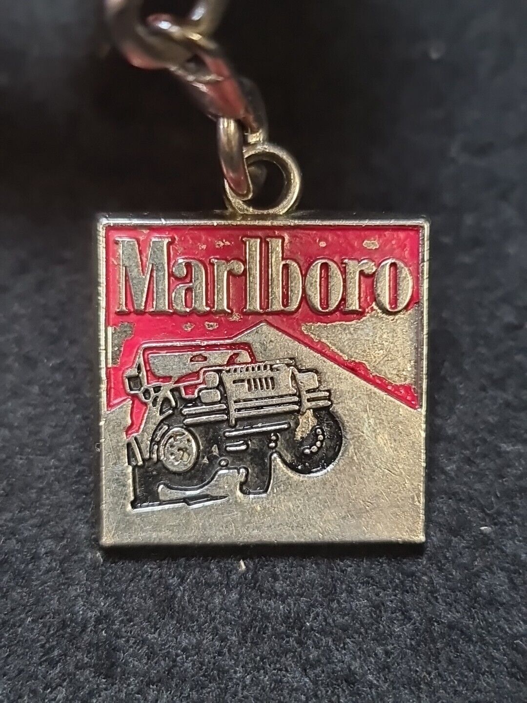 Vintage Advertising keychain Marlboro car Jeep Wrangler
