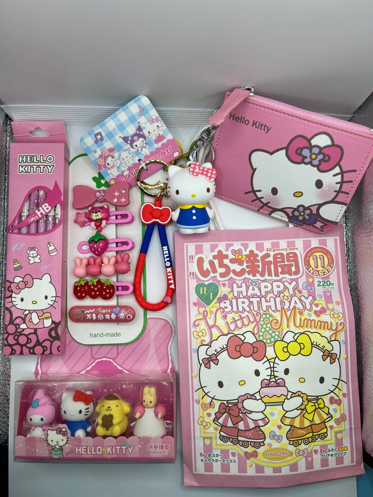 Sanrio Japan Kawaii Hello Kitty Gift Bundle Box Set Daily Necessitie Stationary