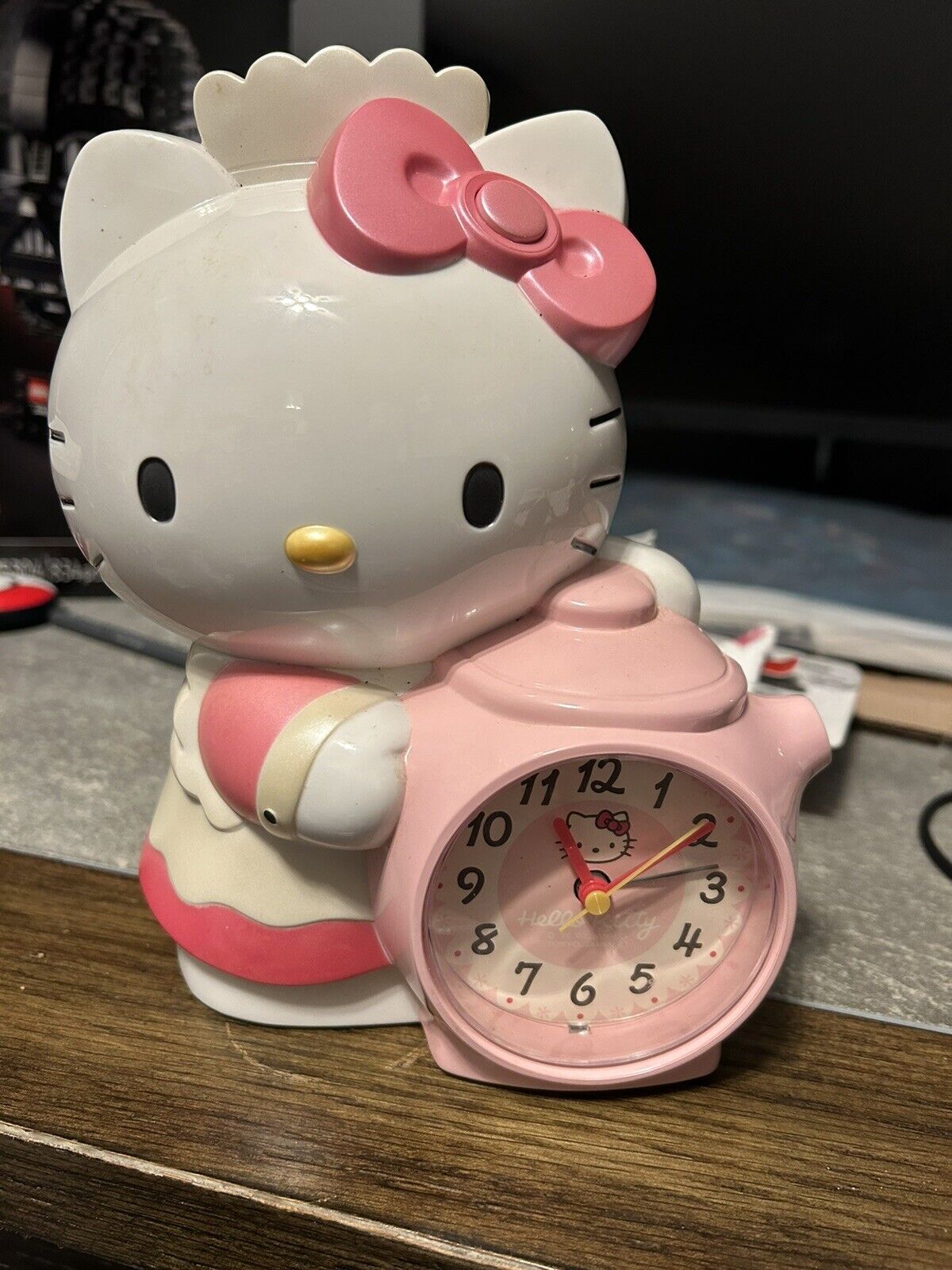 Sanrio Hello Kitty Alarm Clock Figure Pot Maid Interior Rare