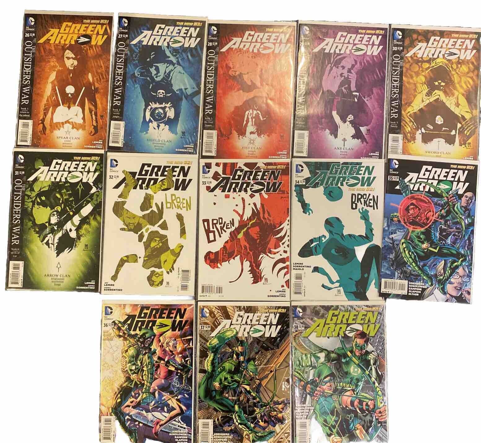 GREEN ARROW New 52 Issues 26-38 And Rebirth One Shot And Lot With TPB Lemire