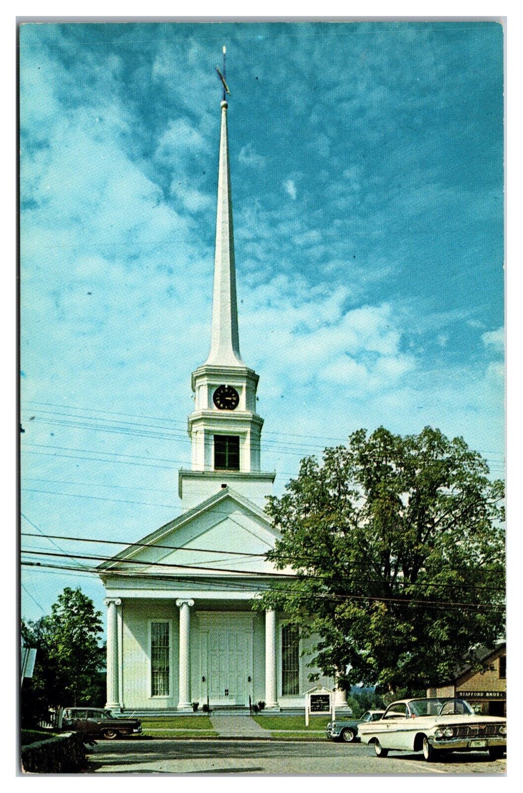 Stove Community Church, Stowe, Vermont Postcard