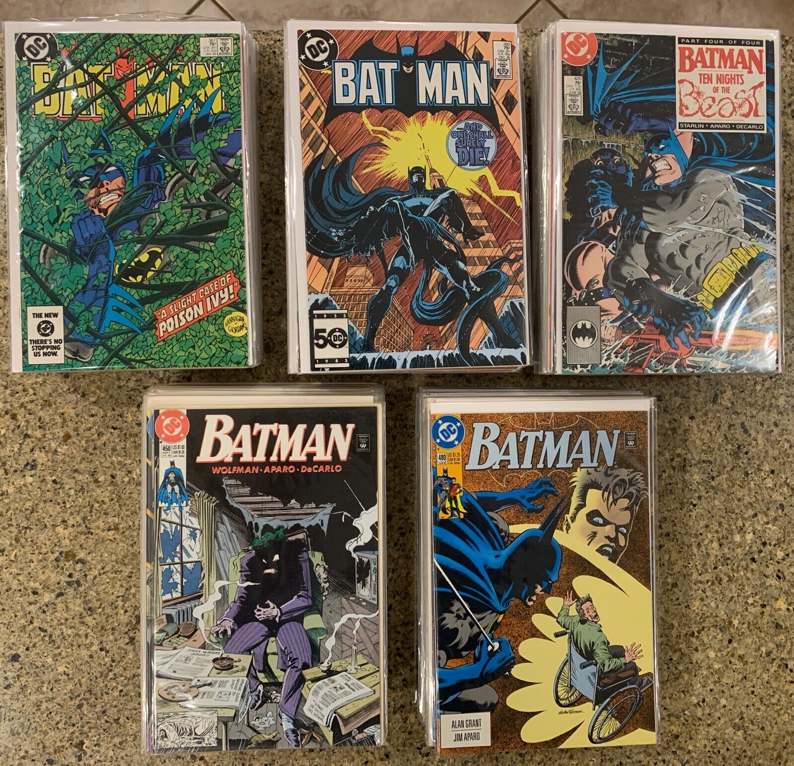 DC Comics: Batman (1940), Issues 367-502, Annuals 9-17 (146 Total)