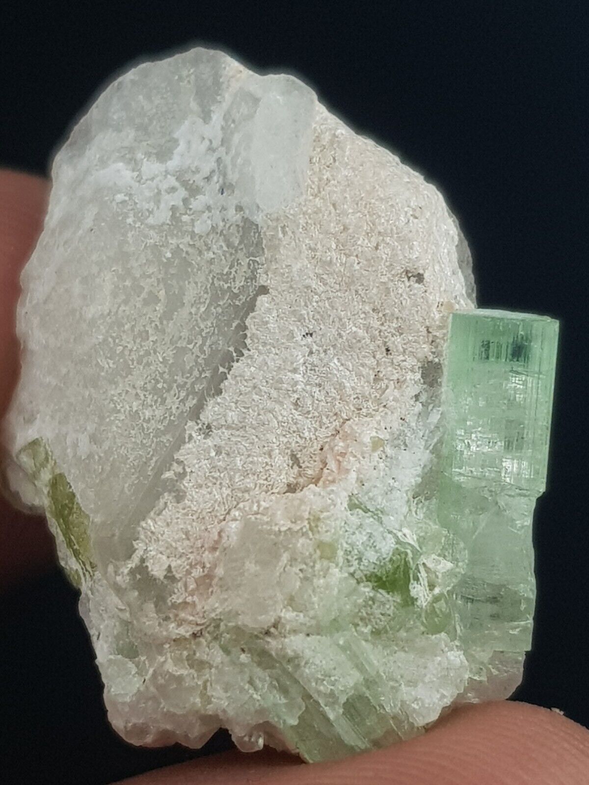 26 CT Natural Terminated Green Color TOURMALINE Transparent Crystal From Afg