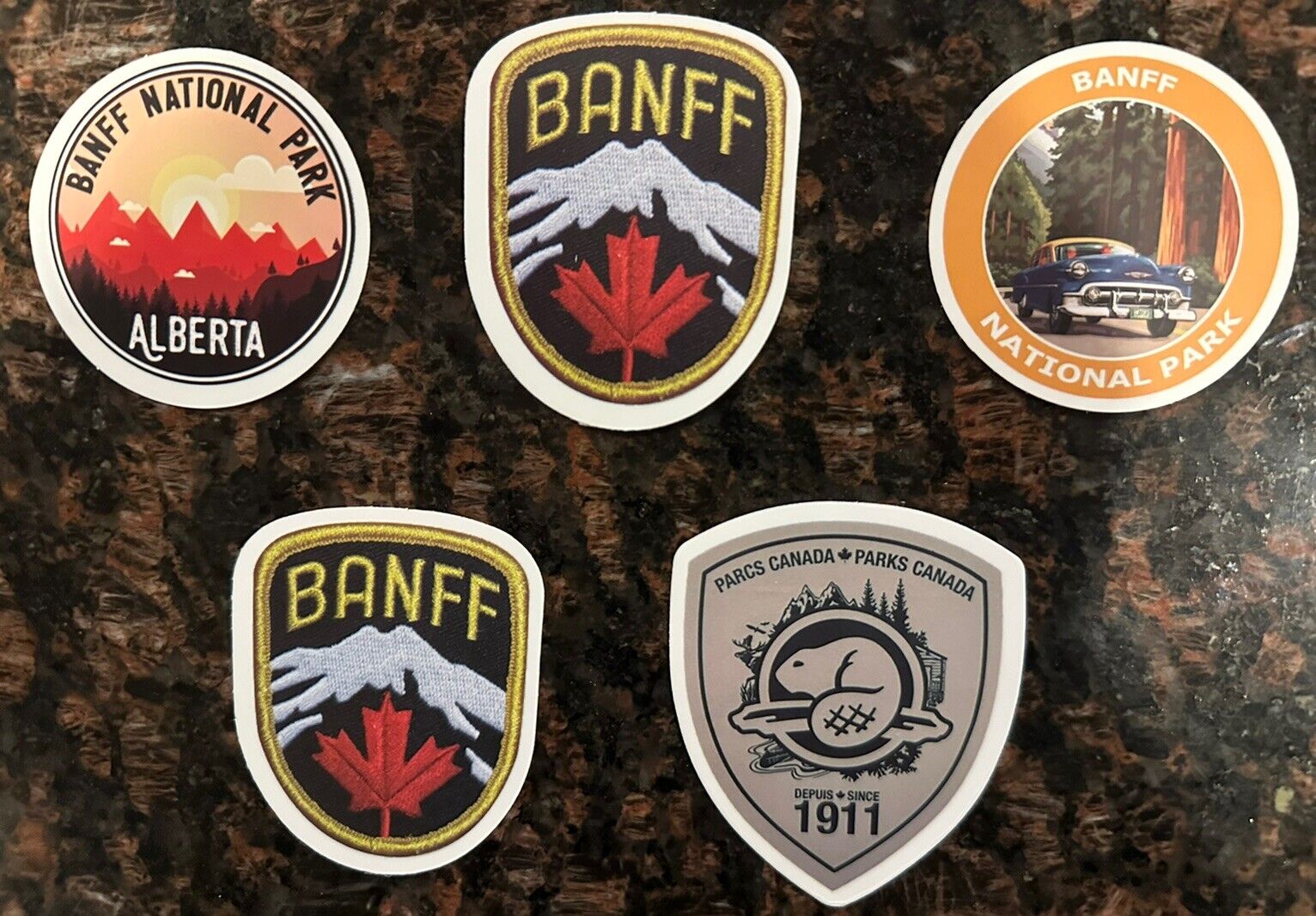 Banff National Park Decal Stickers Set Of 5