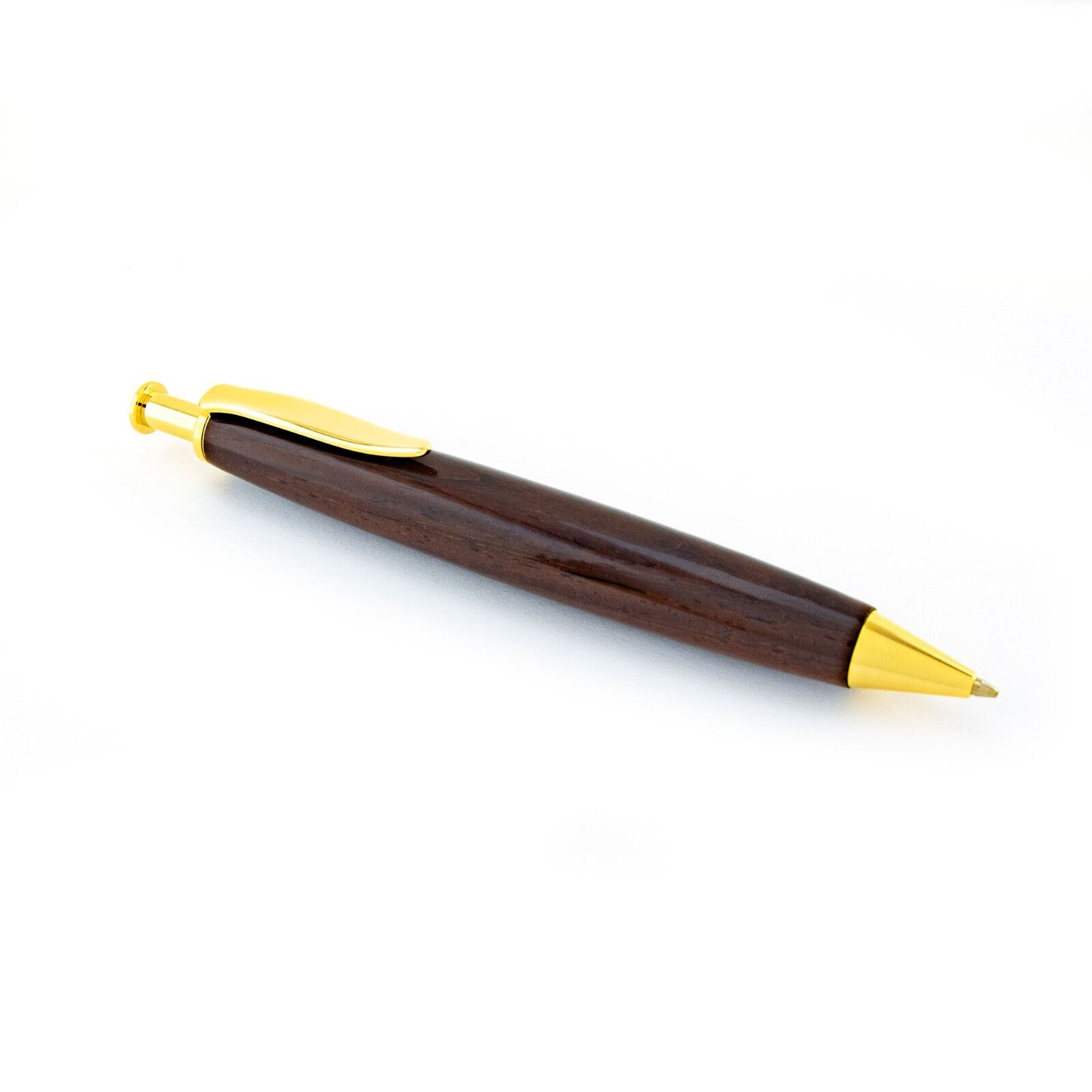 Artisan Handcrafted Cocobolo Wood Longwood 0.5mm Mechanical Pencil Gold Trim