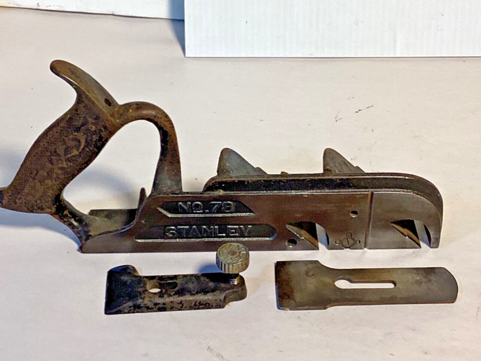 Vintage Stanley #78 Rabbit Plane carpenter hand tool parts/restore