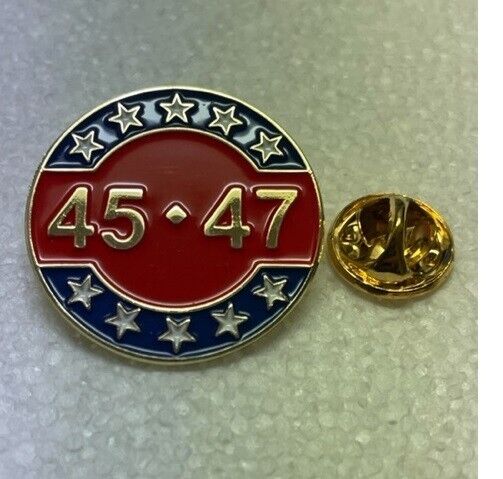 Trump Lapel Pin, one inch enameled. 45-47  in United States