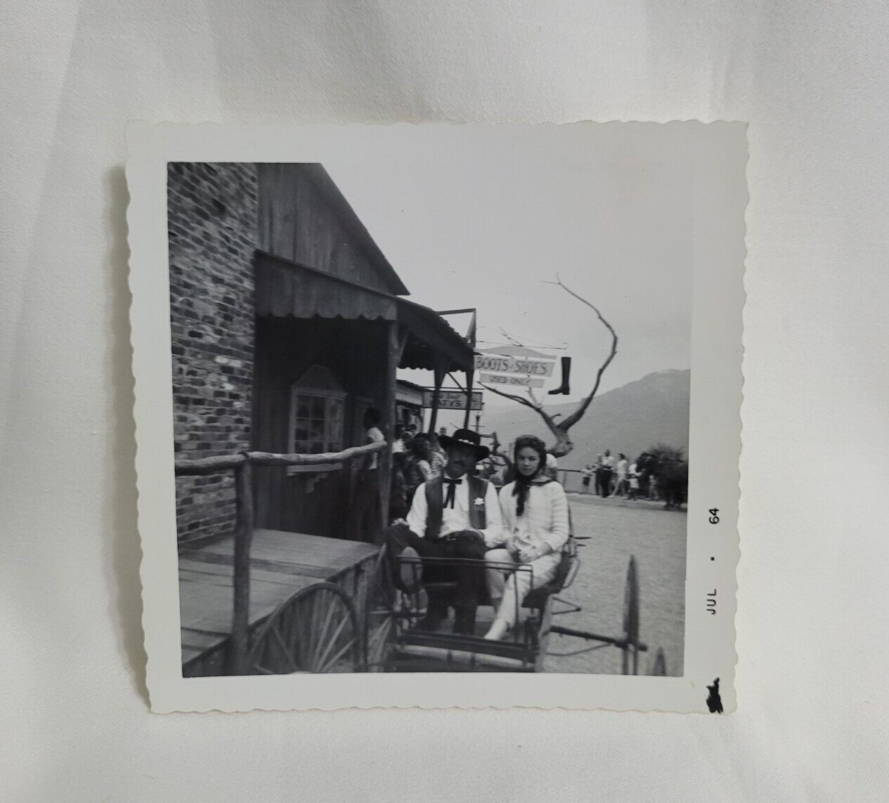Vintage Ghost Town In The Sky Sheriff Woman Photograph Maggie Valley NC 1964