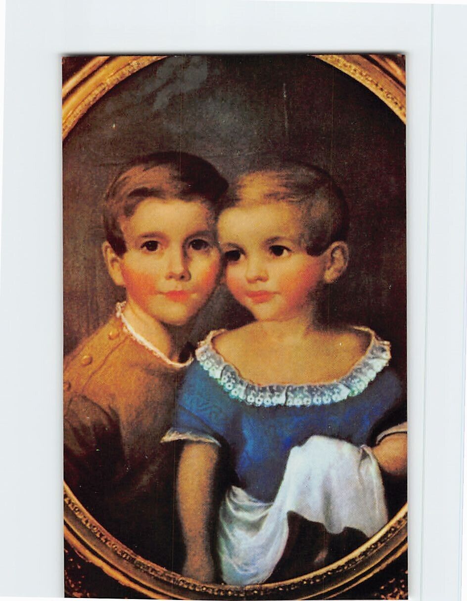 Postcard Longfellow's Sons Charles & Ernest Portrait by Eastman Johnson