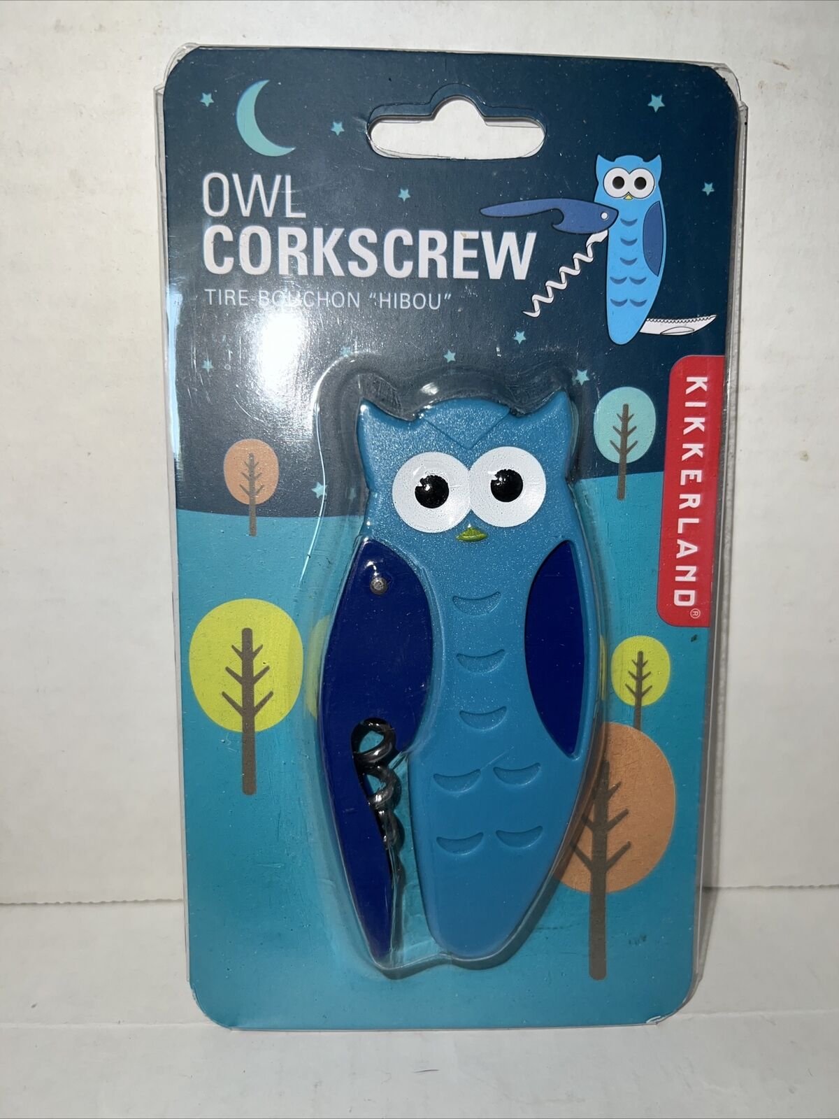 Kikkerland Owl Corkscrew Bottle Opener & Foil Cutter #CS04 - NEW