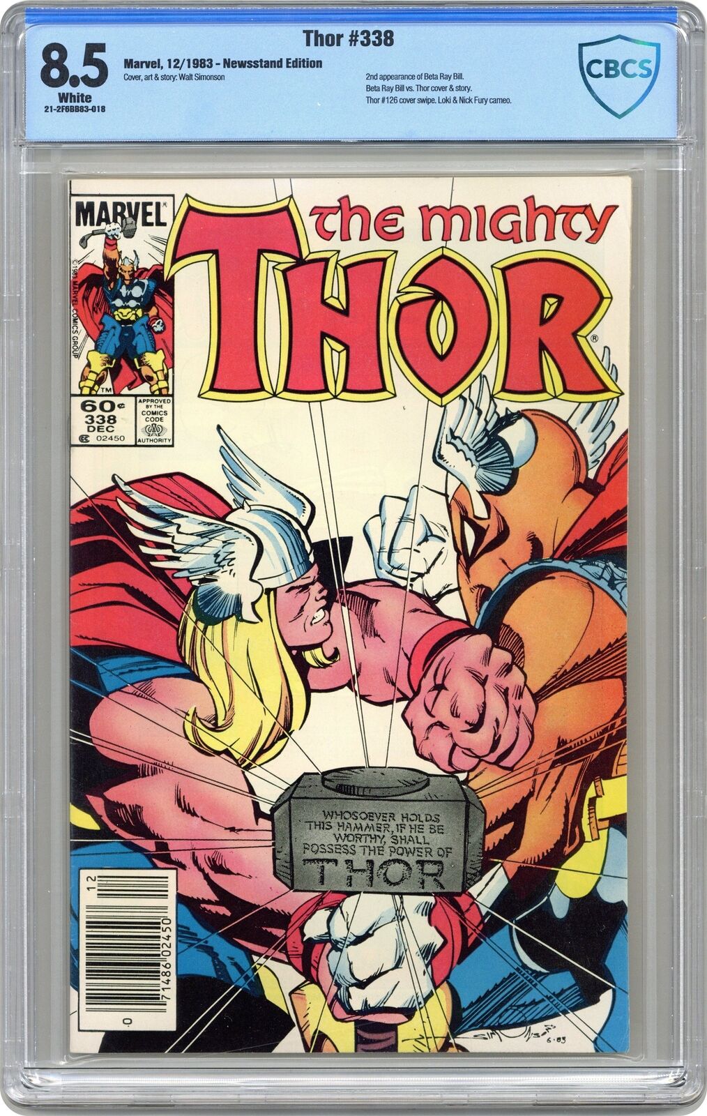 Thor #338D CBCS 8.5 Newsstand 1983 21-2F6BB83-018