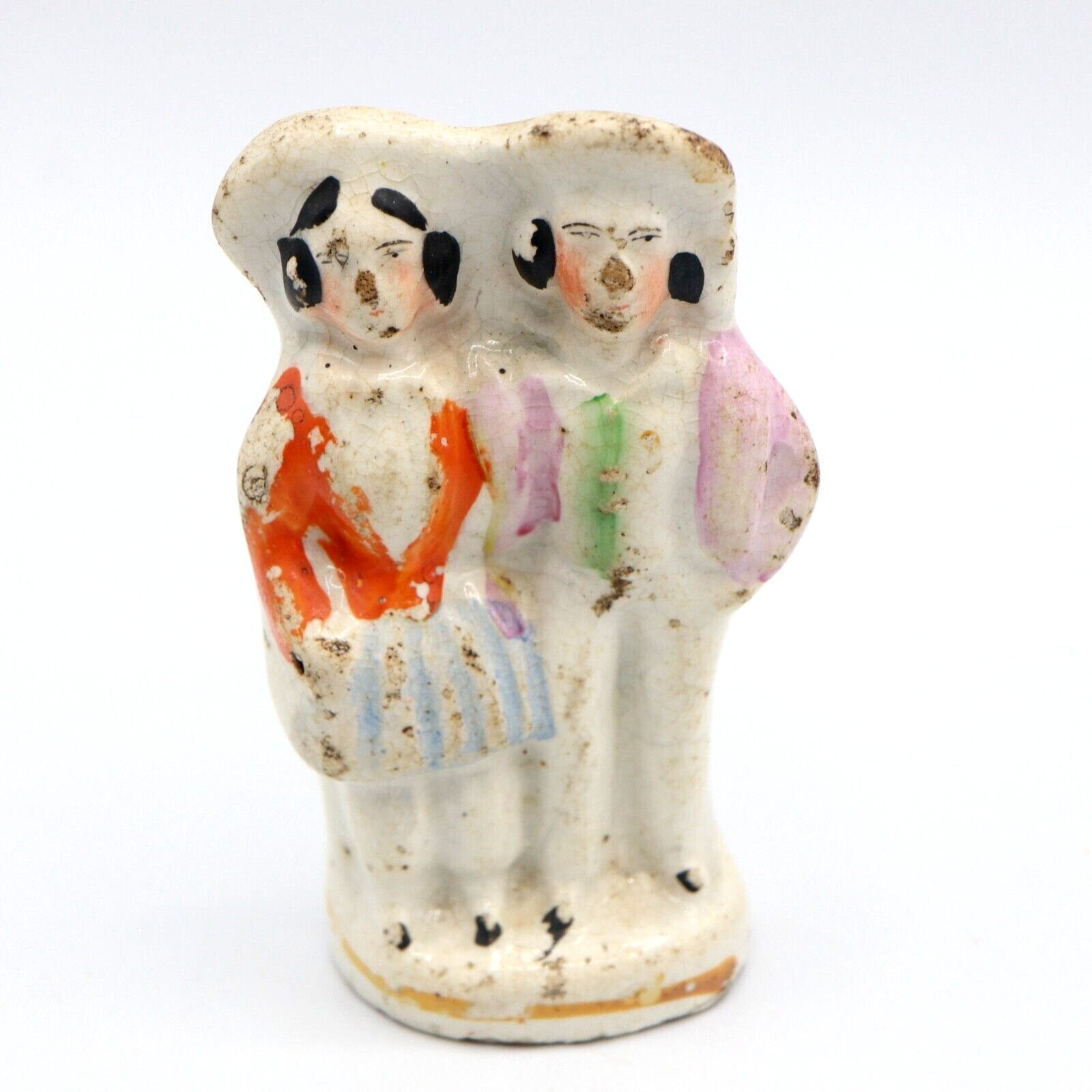 Antique Early 1840c Staffordshire Figure of Man & Woman