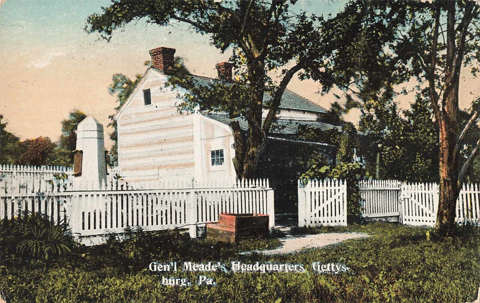 Postcard General Meade\'s Headquarter Historic Location Gettysburg Pennsylvania