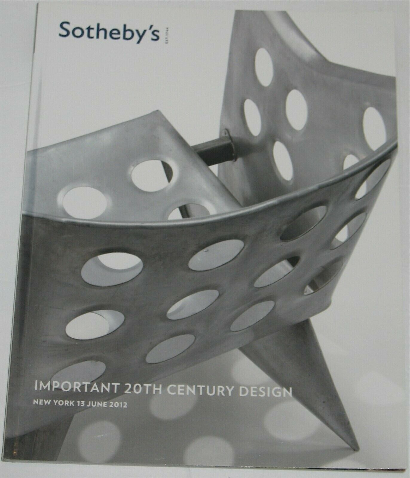 Sotheby\'s 6/13/12 June 13 2012 NY Important 20th Century Design Auction Catalog