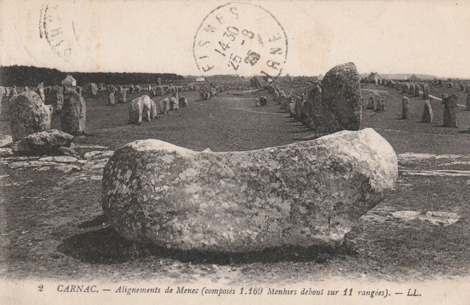 CPA 56 CARNAC Menec Alignments (composed of 1,169 Menhirs Standing on 11 Row